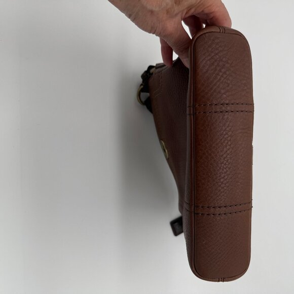 Classic Coach Brown Pebbled Leather Purse C0769-10946 Brass Hardware Turn Lock - Picture 11 of 13